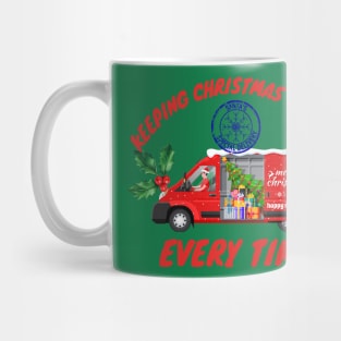 Keeping christmas on time, every time, logistics christmas Mug